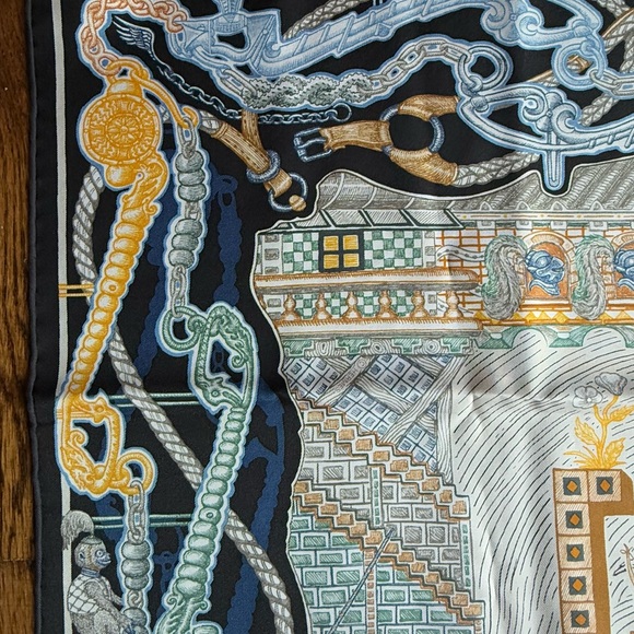 Hermes 90cm silk Scarf "Super Silk Quest" - Picture 5 of 9